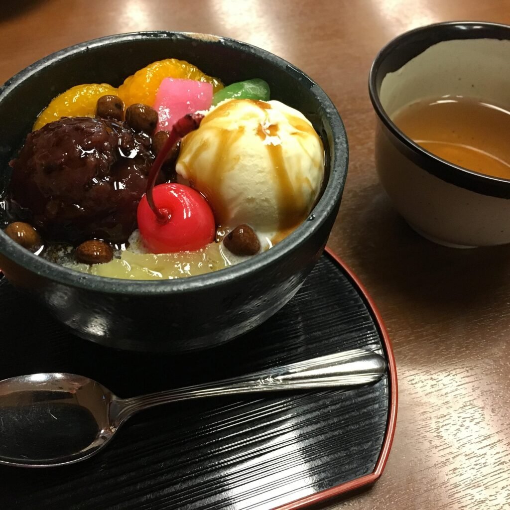 Anmitsu-Dessert menyegarkan